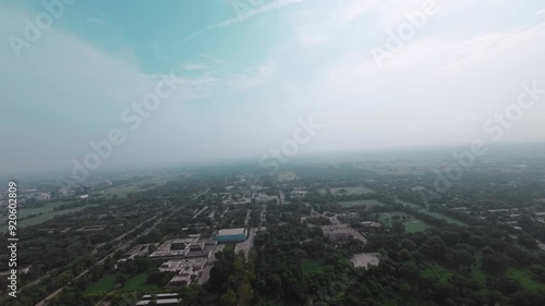 Aerial shot of Punjab University lahore Pakistan