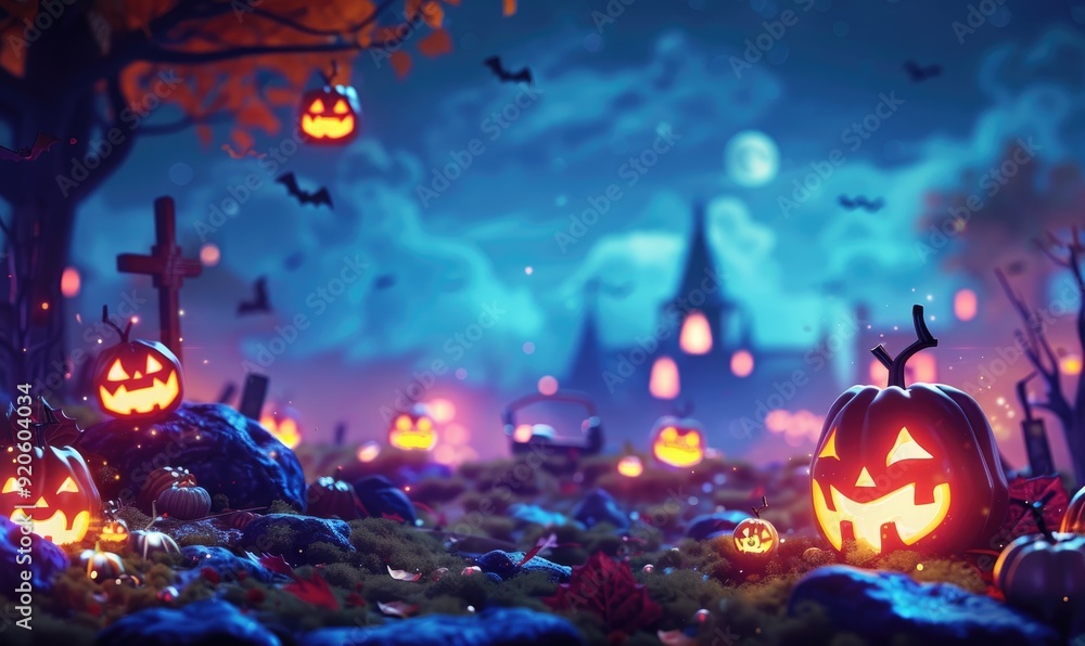halloween background with candle pumpkins halloween background with candle pumpkins
