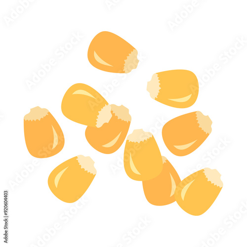 トウモロコシ。フラットなベクターイラスト。
Corn. Flat vector illustration.