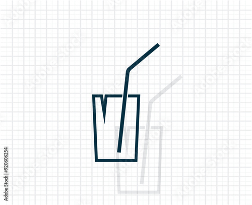 Vector icon of dark color on light checkered background