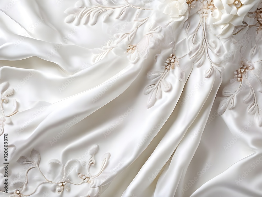 하얀 웨딩드레스 원단