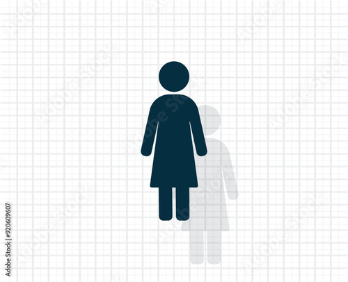 Vector icon of dark color on light checkered background