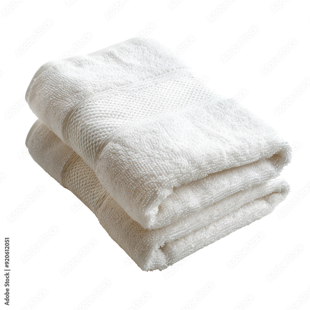 Towel isolated white background, without shadow, single object, detailed, PNG dicut style
