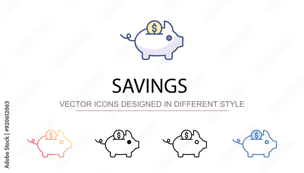 Fototapeta premium Savings icon design with white background stock illustration