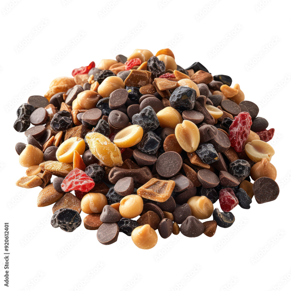 Obraz premium Trail mix - isolated white background, without shadow, single object, detailed, PNG dicut style