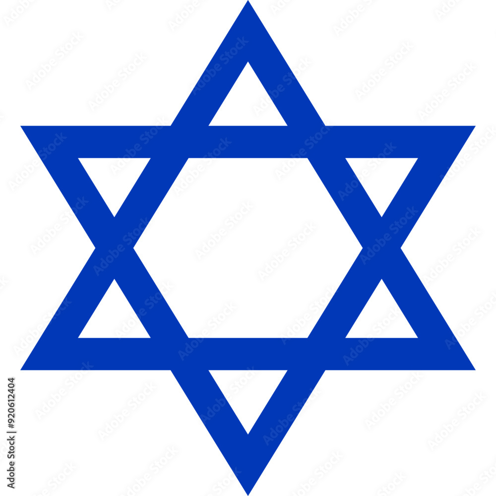 Star of David, Jewish Israeli Religious. Israel Symbol, Judaism Sign. Vector Icon Star of David, Jewish Israeli Religious. Israel Symbol, Judaism Sign. Vector Icon