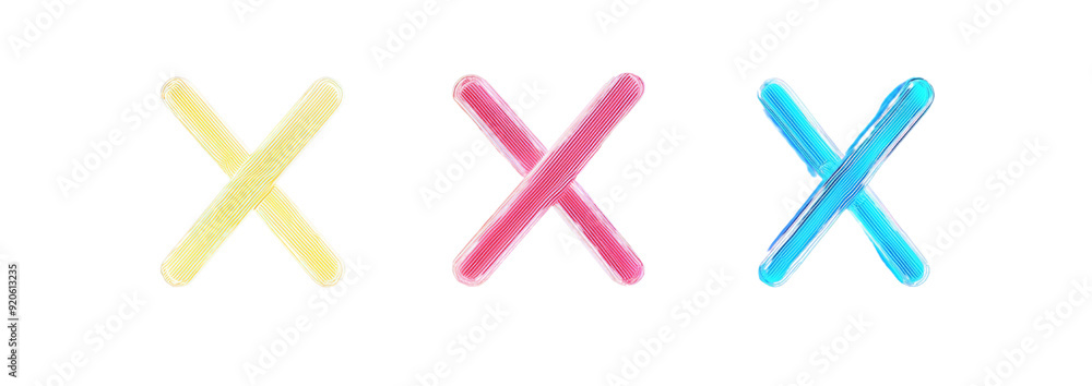 Letter X neon design isolated on transparent background Letter X neon design isolated on transparent background