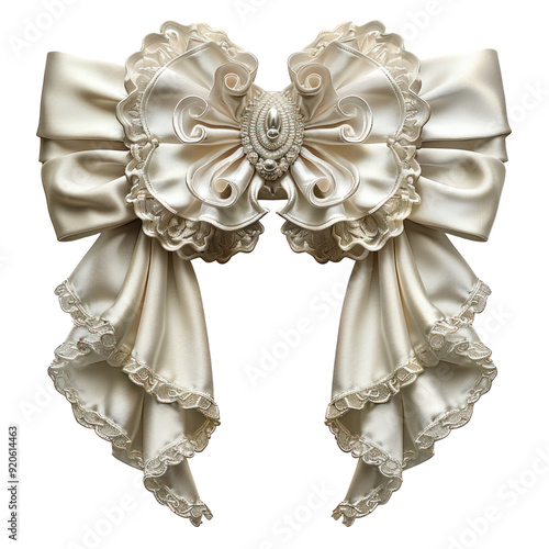 Wedding garter isolated white background, without shadow, single object, detailed, PNG dicut style