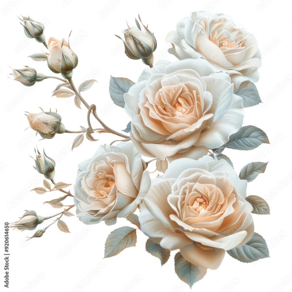 Wedding program isolated white background, without shadow, single object, detailed, PNG dicut style