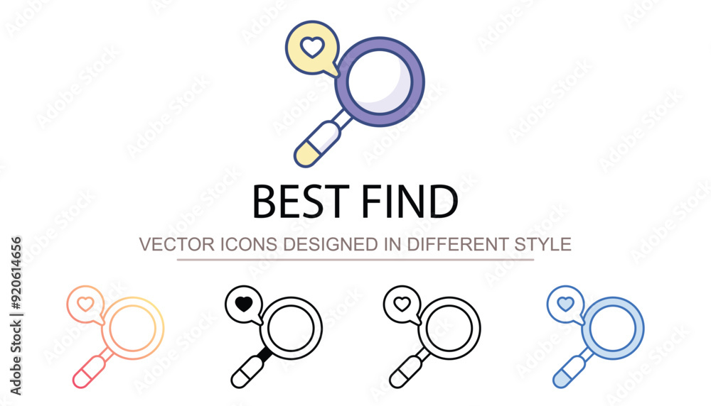 Best Find icon design with white background stock illustration Best Find icon design with white background stock illustration