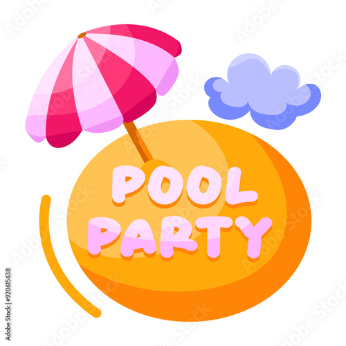 Modern design sticker of deck chair 

