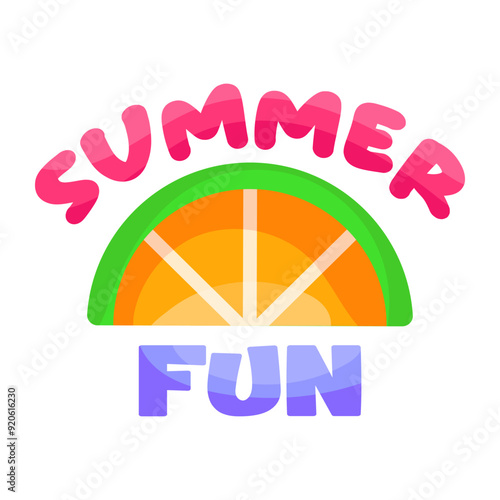 A beauty sticker of summer fun

