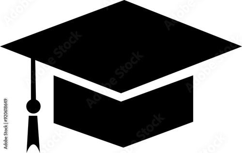 graduation cap icon , university or college graduation hat icon, student graduation cap , student hat outline and filled vector sign. Academic cap linear and full pictogram. Education symbol, logo Dif