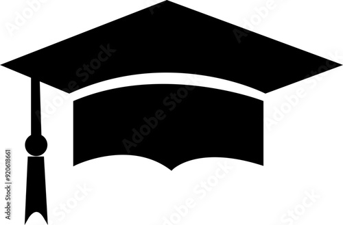 graduation cap icon , university or college graduation hat icon, student graduation cap , student hat outline and filled vector sign. Academic cap linear and full pictogram. Education symbol, logo Dif