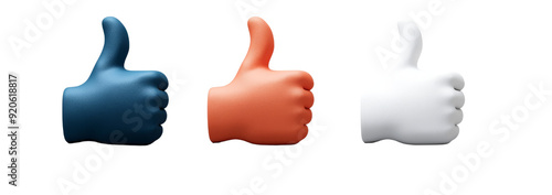 Icon thumb up isolated on transparent background