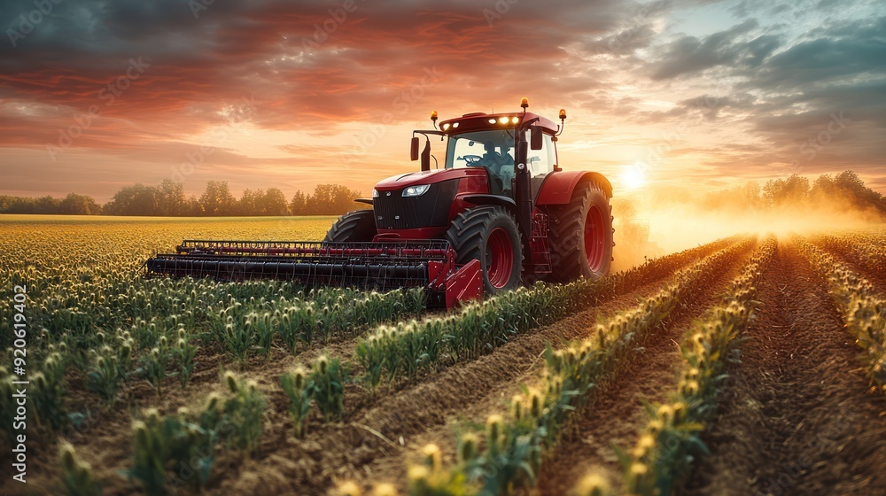 Agricultural digital technology working in the fields Agricultural digital technology working in the fields