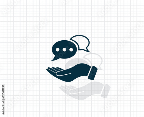Vector icon of dark color on light checkered background