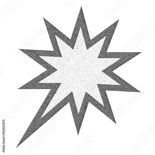 Silver starburst png on transparent background