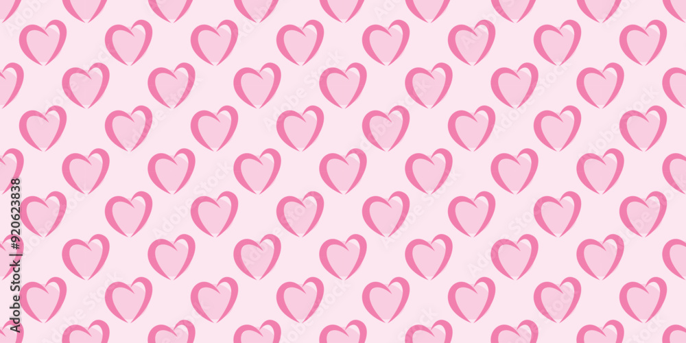 Heart Seamless Pattern Vector, Geometric Pattern Background Heart Seamless Pattern Vector, Geometric Pattern Background