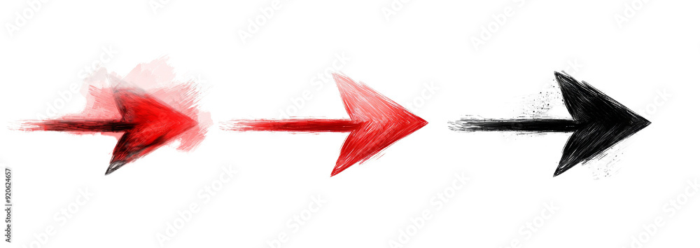 Arrow graph chart moving isolated on transparent background Arrow graph chart moving isolated on transparent background