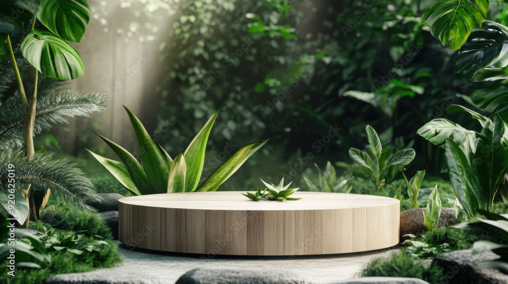 Wooden 3D mock up for placing cosmetics. Wooden 3D mock up for placing cosmetics.