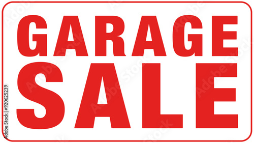 Garage Sale Sign, Sign Red Yard Sales Street Signs, Sale Events File Template.