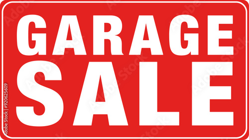 Garage Sale Sign, Sign Red Yard Sales Street Signs, Sale Events File Template.