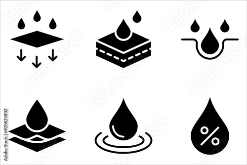 Moisturizing skin icon set, Moisturizing skin isolated on white background
