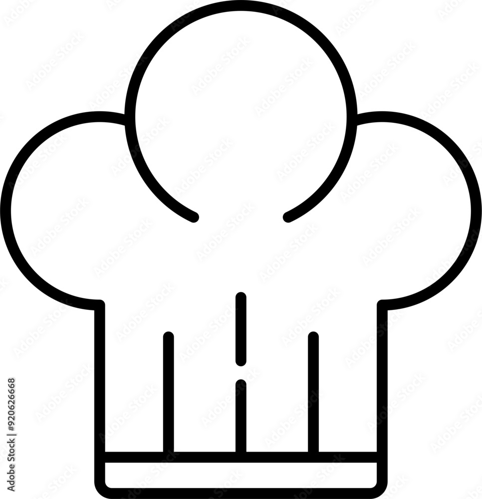 Chef hat icon outline vector illustration Chef hat icon outline vector illustration