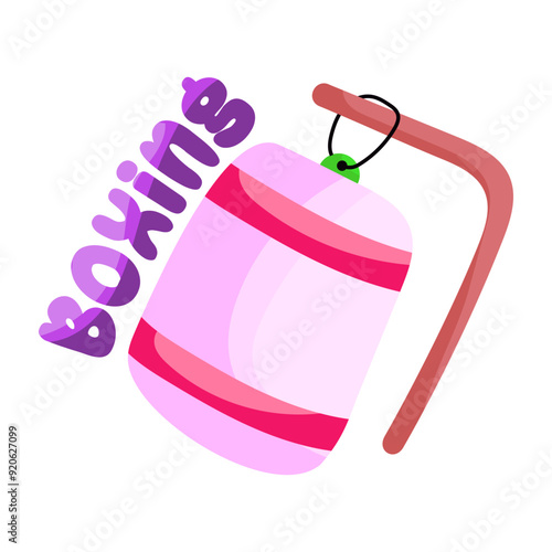 A modern design sticker of punching bag

