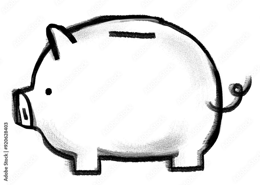Piggy bank png sticker, money saving doodle, transparent background Piggy bank png sticker, money saving doodle, transparent background