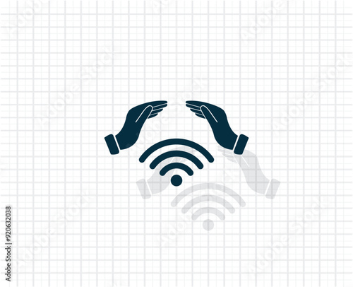 Vector icon of dark color on light checkered background