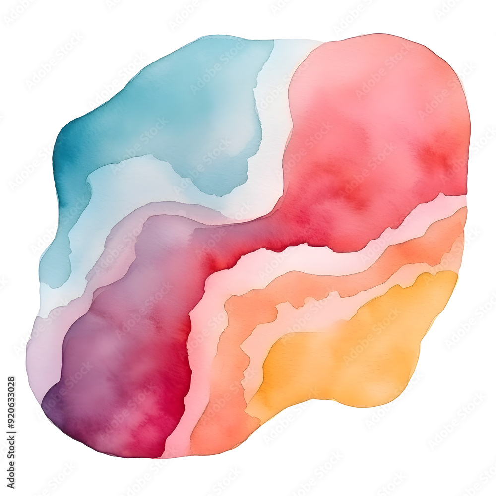 Fototapeta premium Captivating Fluid Watercolor Texture and Vibrant Abstract Composition