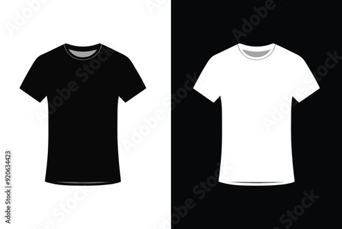 Black and white Color Bella Canvas T shirt Mock up 