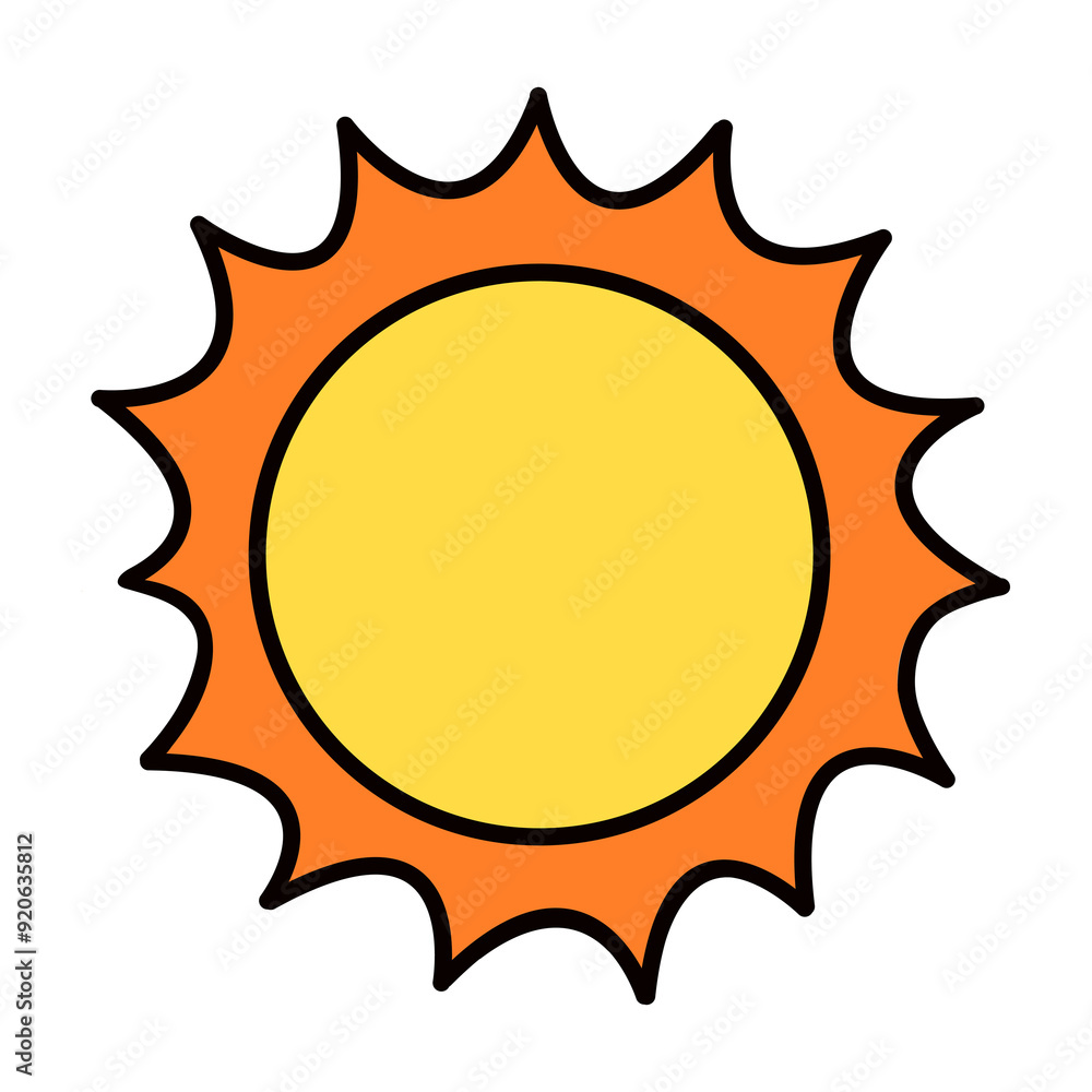 The Sun png, retro illustration, transparent background The Sun png, retro illustration, transparent background