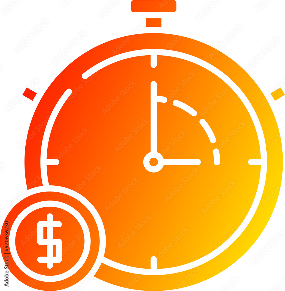 Timer icon gradient vector illustration Timer icon gradient vector illustration