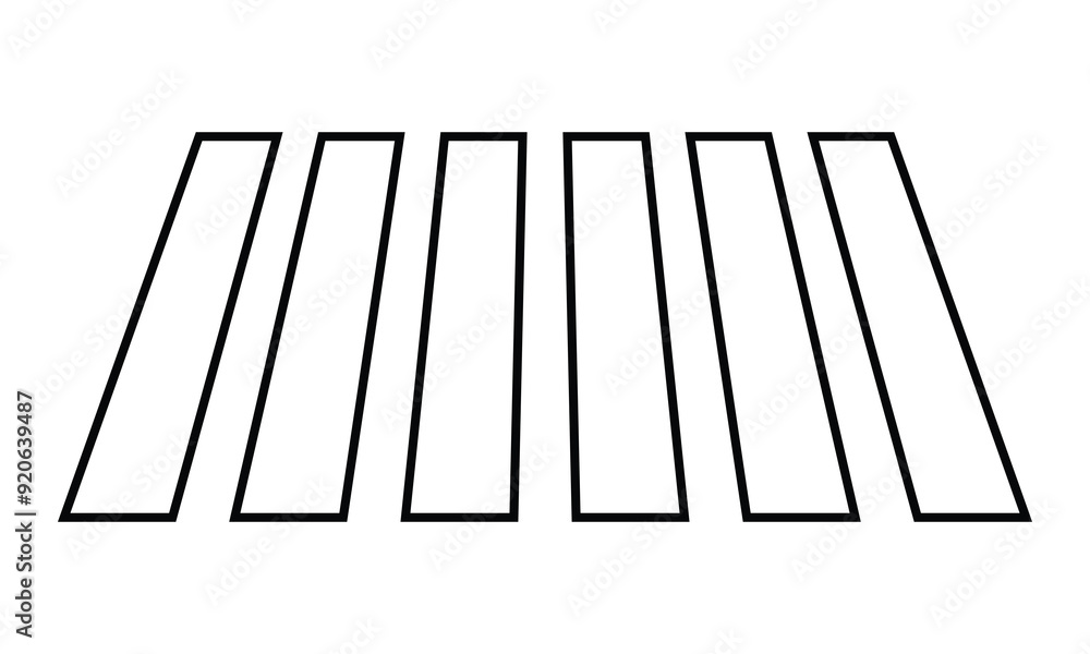 Cross walk icon. Road line sign for walking on white background. Pedestrians traffic road sign. Road vector icon illustration. eps 10 Cross walk icon. Road line sign for walking on white background. Pedestrians traffic road sign. Road vector icon illustration. eps 10