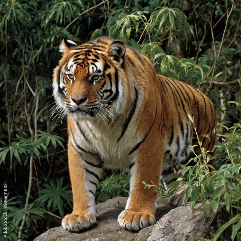 African Amurtiger in forest stock royalty-free photos generated Ai African Amurtiger in forest stock royalty-free photos generated Ai