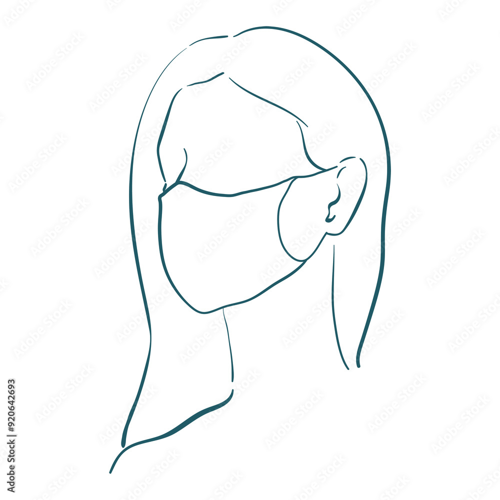 Woman wearing a face mask to prevent coronavirus pandemic character transparent png Woman wearing a face mask to prevent coronavirus pandemic character transparent png