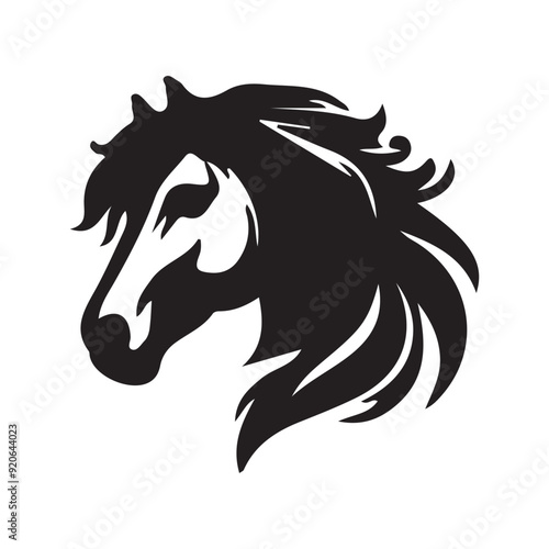 Wallpaper Mural Animal Head silhouette vector style with white background Torontodigital.ca