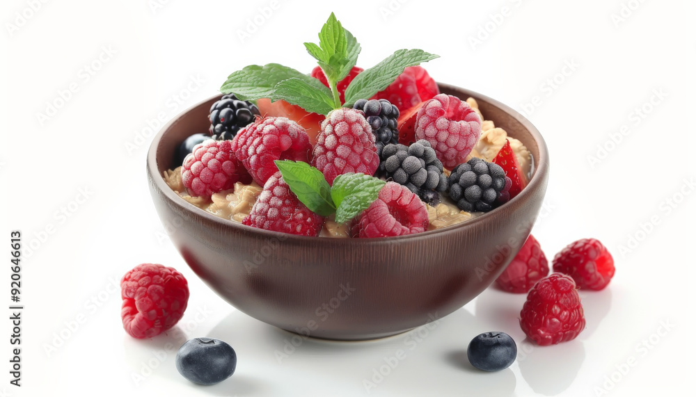 Healthy Oatmeal with Fresh Berries and Fruits Healthy Oatmeal with Fresh Berries and Fruits