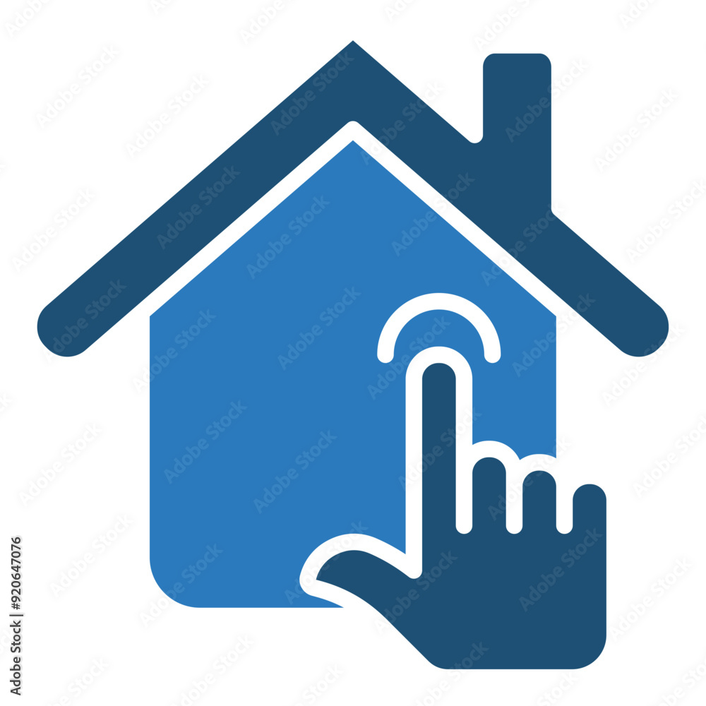 Obraz premium Click Home icon