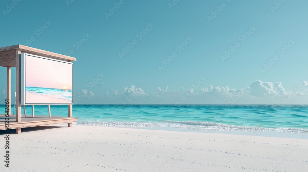 Serene beach scene featuring a vibrant sky, soft sand, and calm ocean waves, perfect for relaxation and vacation themes. Serene beach scene featuring a vibrant sky, soft sand, and calm ocean waves, perfect for relaxation and vacation themes.