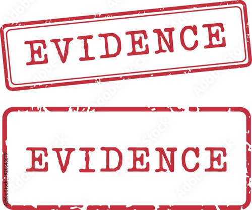 Evidence Rubber Stamp Vector Set