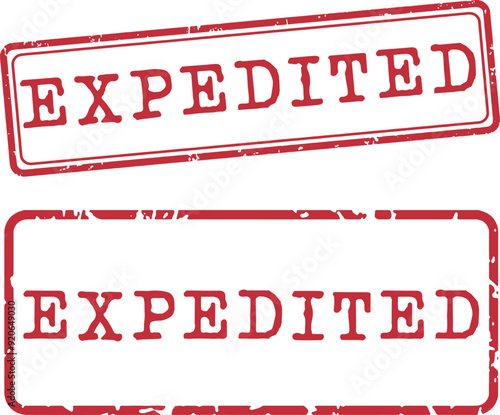 Expedited Rubber Stamp Vector Set