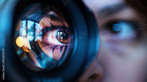 Professional photographer taking photos with his camera