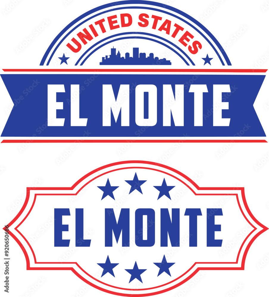 El Monte California Vector Set El Monte California Vector Set