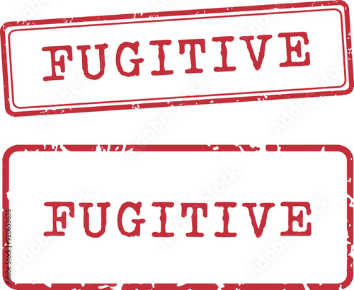 Fugitive Rubber Stamp Vector Set