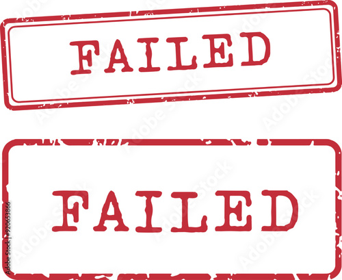 Failed Rubber Stamp Vector Set