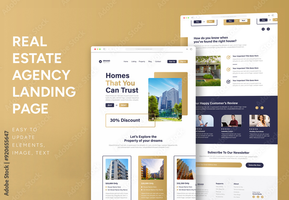 real estate landing page templates